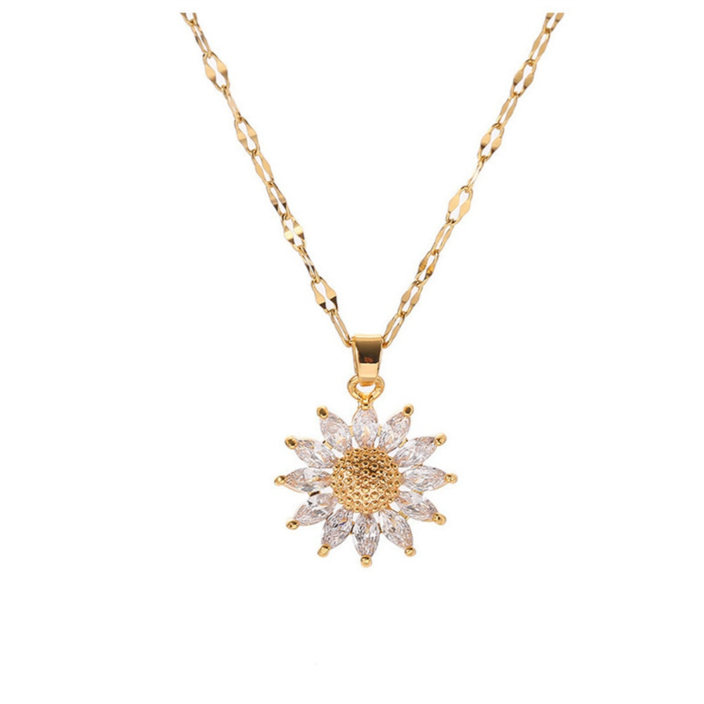 To My Daughter - Be A Sunflower - Golden Sunflower Necklace