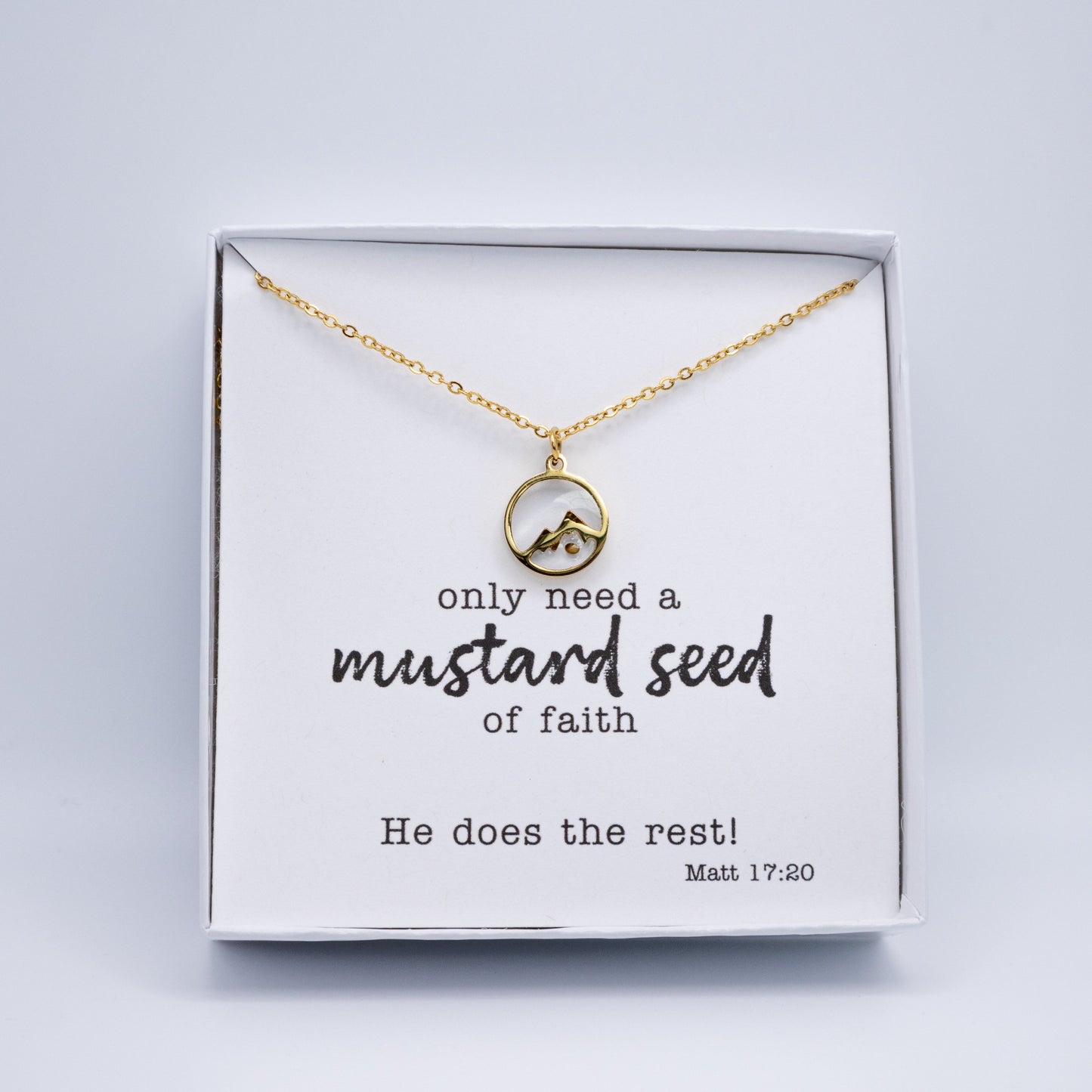 Only Need A Seed - Mustard Seed Necklace