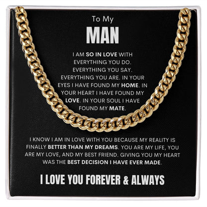 My Man - Better Than My Dreams - Cuban Link - Black