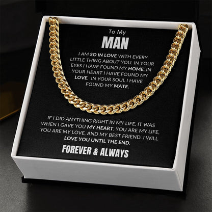 To My Man - Every Little Thing v3 - Cuban Link - Black