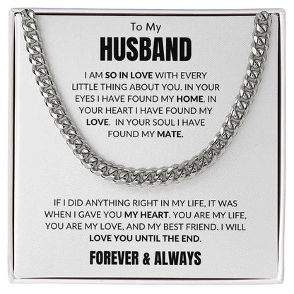 To My Husband - Every Little Thing v3 - Cuban Link - White