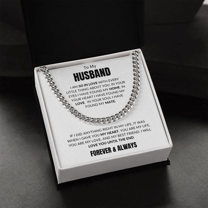 To My Husband - Every Little Thing v3 - Cuban Link - White