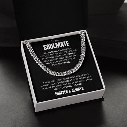 To My Soulmate - Every Little Thing V3 - Cuban Link - Black