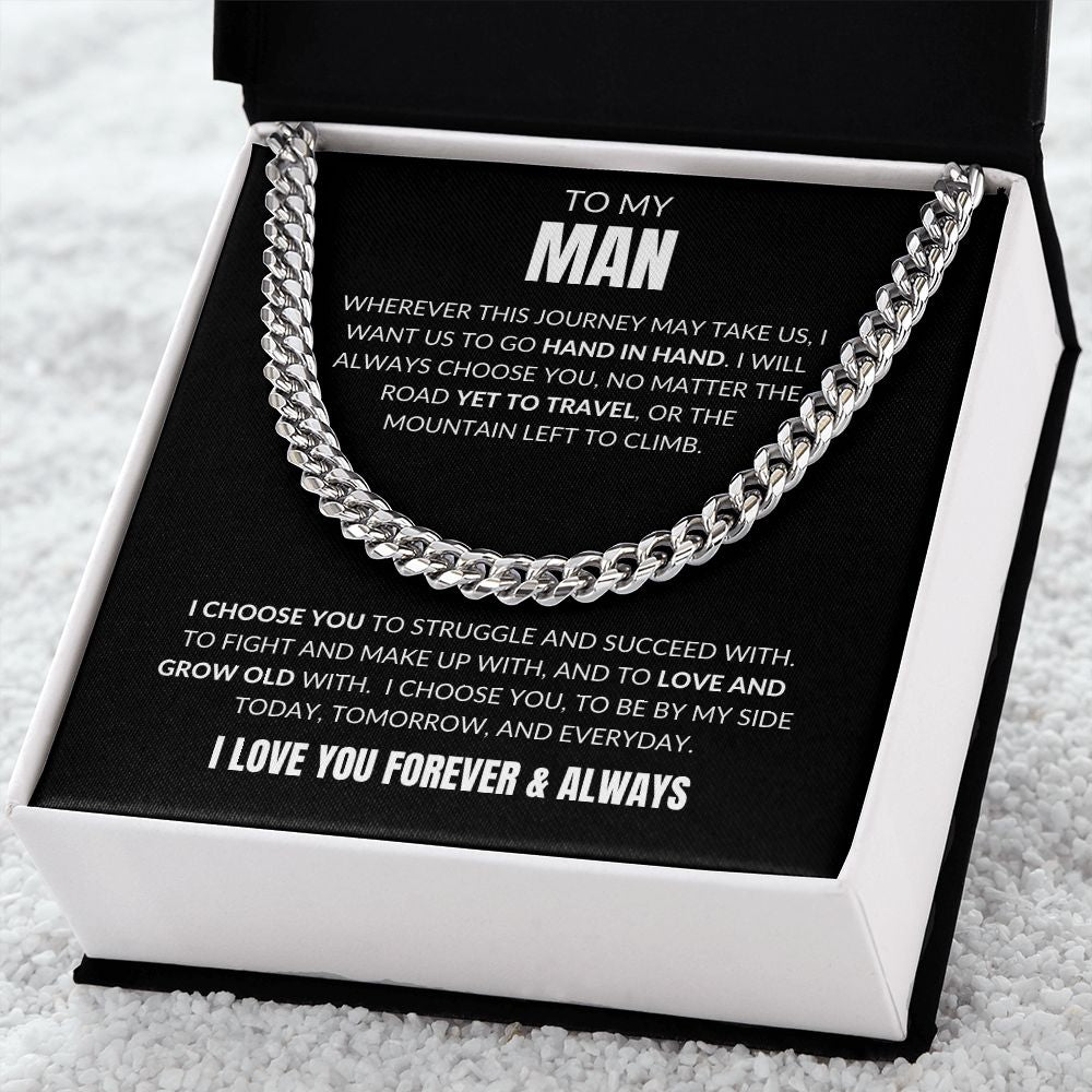 To My Man -  I Choose You v2 - Cuban Link - Black