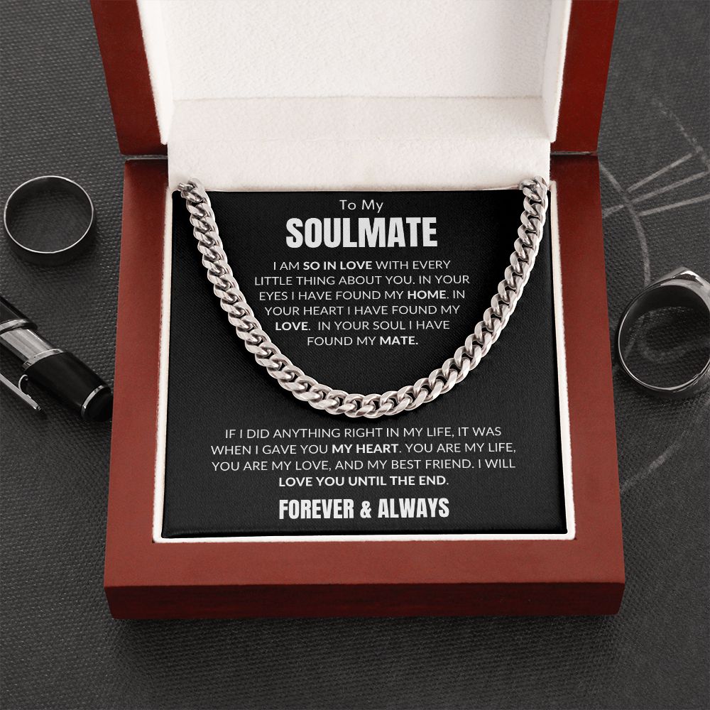 To My Soulmate - Every Little Thing V3 - Cuban Link - Black