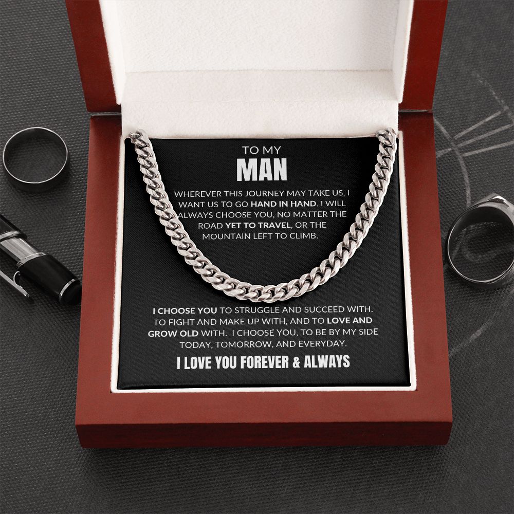 To My Man -  I Choose You v2 - Cuban Link - Black