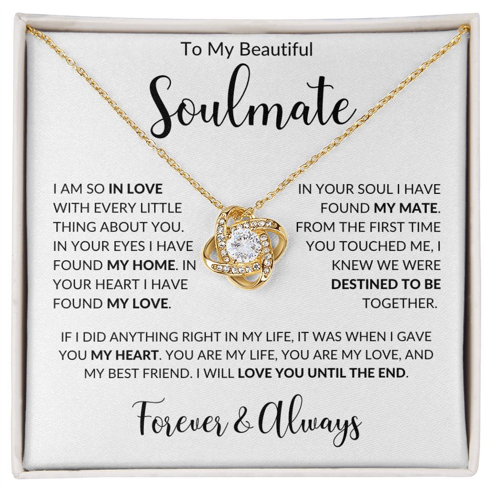 To My Soulmate - Every Little Thing v3 - Love Knot - White