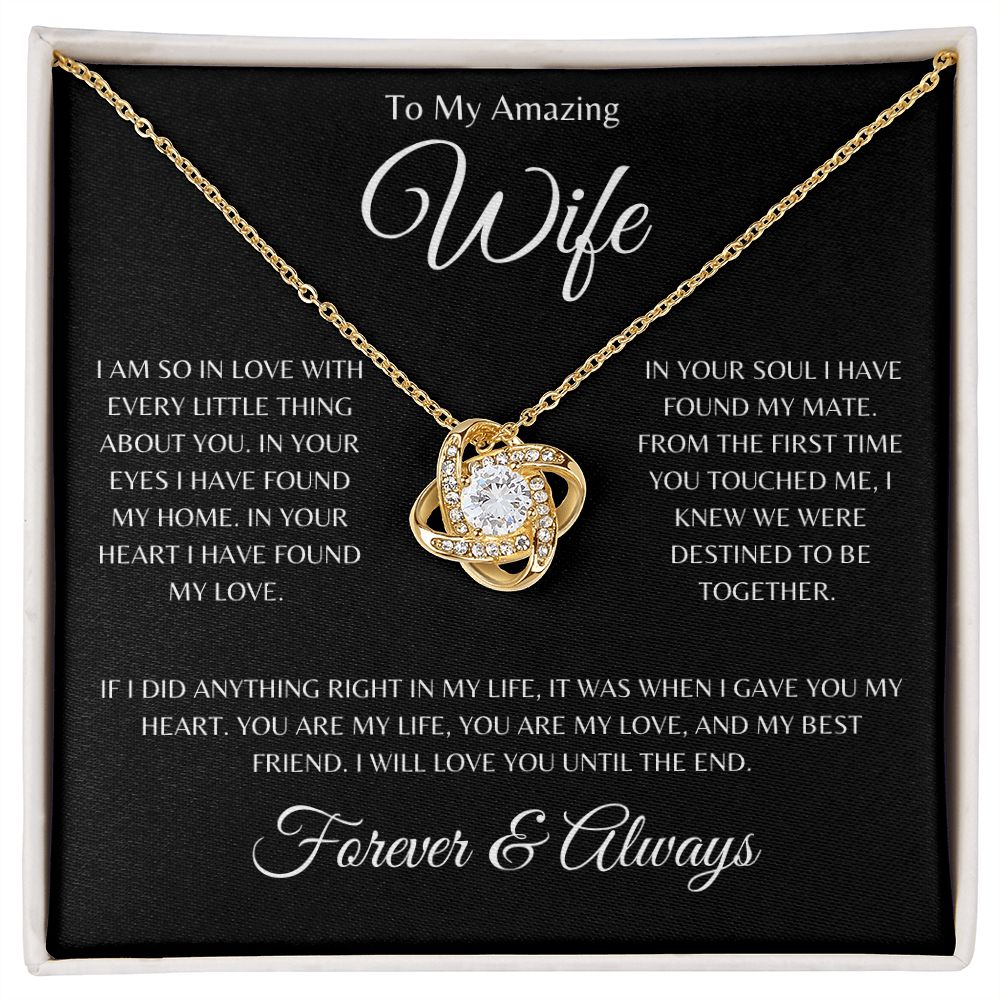 To Amazing Wife - Every Little Thing - Love Knot - Black