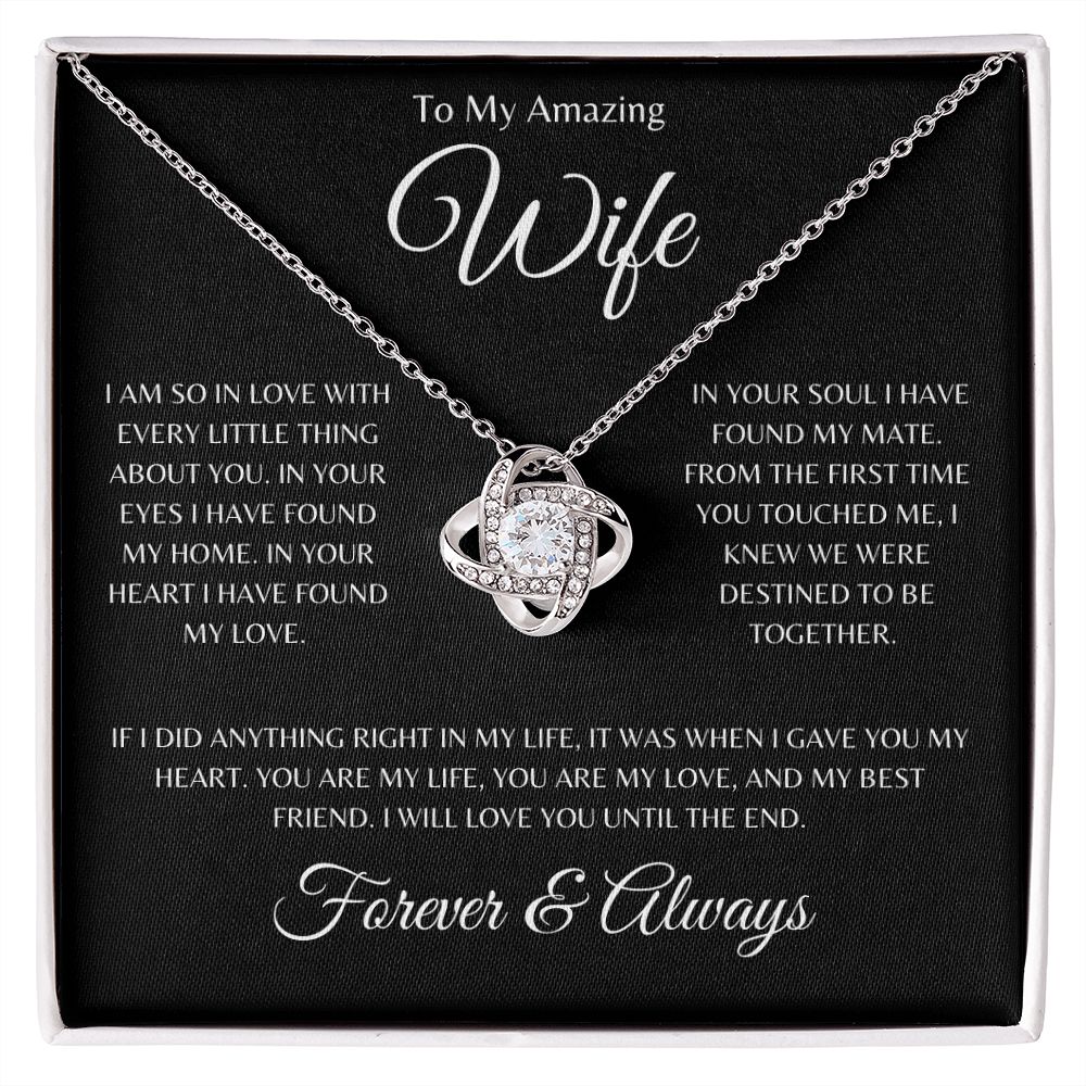 To Amazing Wife - Every Little Thing - Love Knot - Black