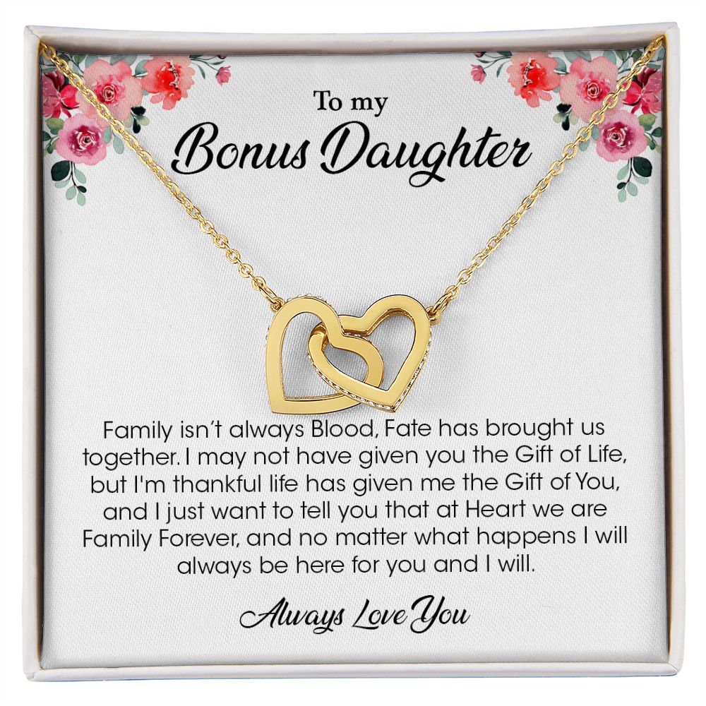 My Bonus Daughter | I am proud of you - Interlocking Hearts