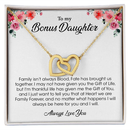 My Bonus Daughter | I am proud of you - Interlocking Hearts
