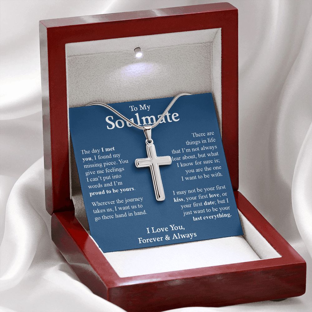 My Soulmate | Proud to be yours - Stainless Steel Cross Necklace