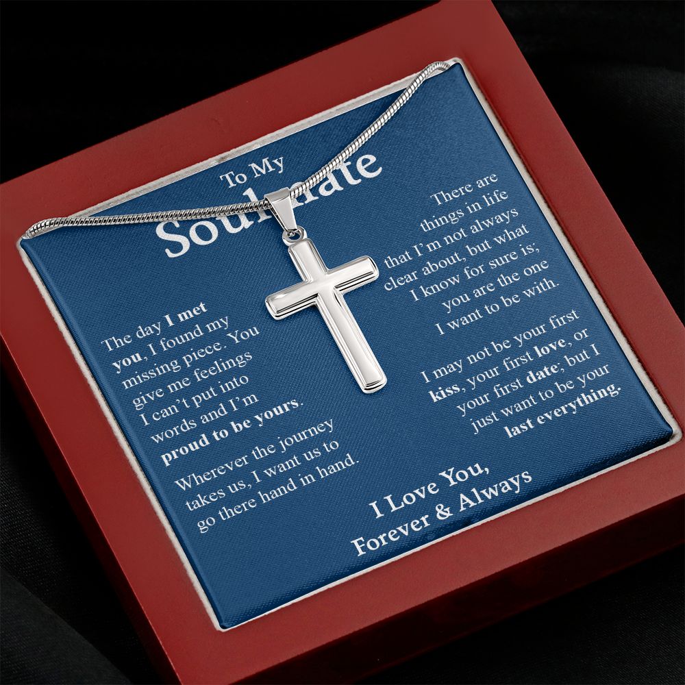 My Soulmate | Proud to be yours - Stainless Steel Cross Necklace