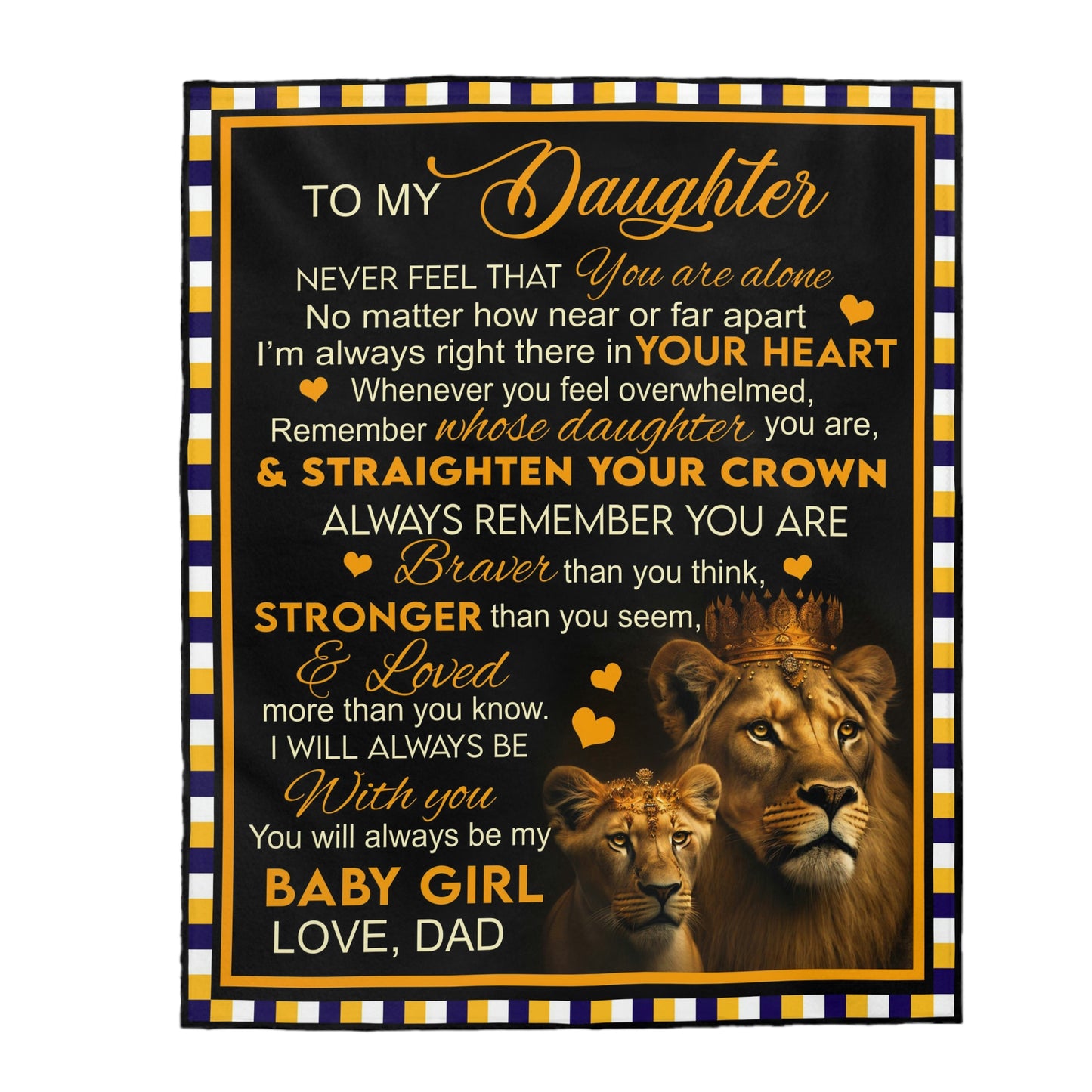 To Daughter from Dad - Always In Your Heart Blanket 50 x 60